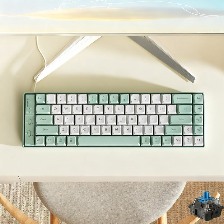 Wired gaming keyboard with mechanical switches