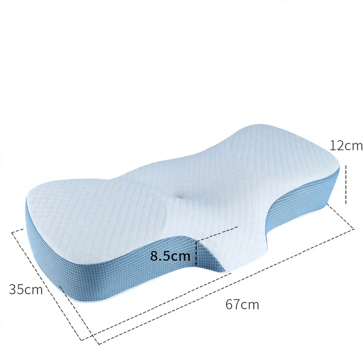 Ergonomic neck support pillow made of memory foam