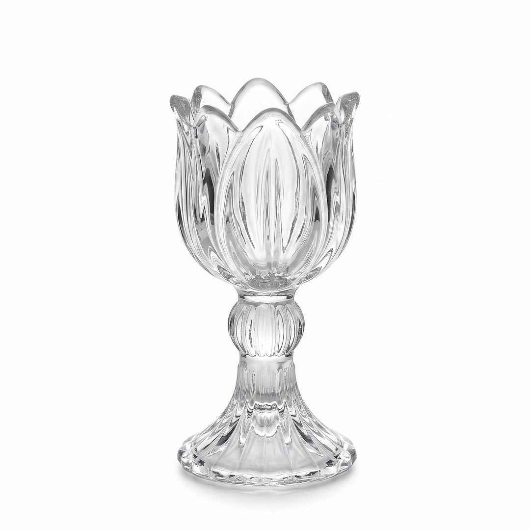 Glass Candle Holder Tulip Design, Nordic Style