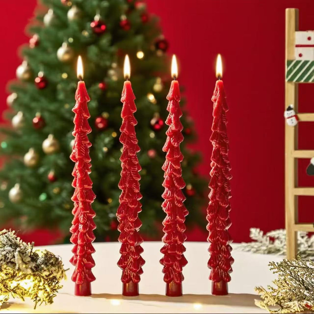 Christmas tree scented candle, handcrafted