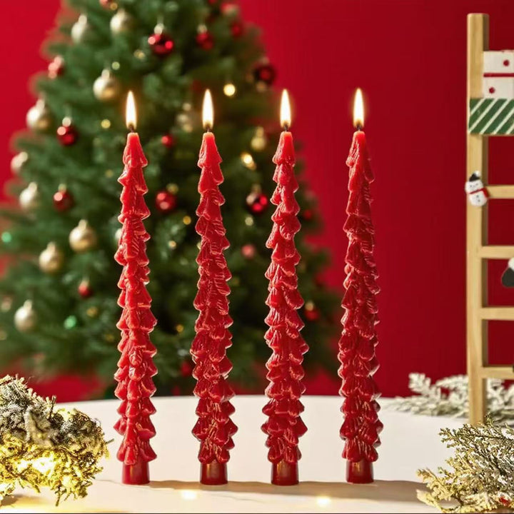 Christmas tree scented candle, handcrafted