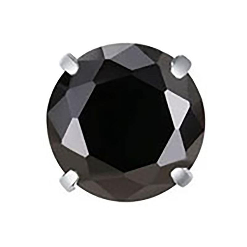 Titanium alloy earrings with zirconia, screw closure