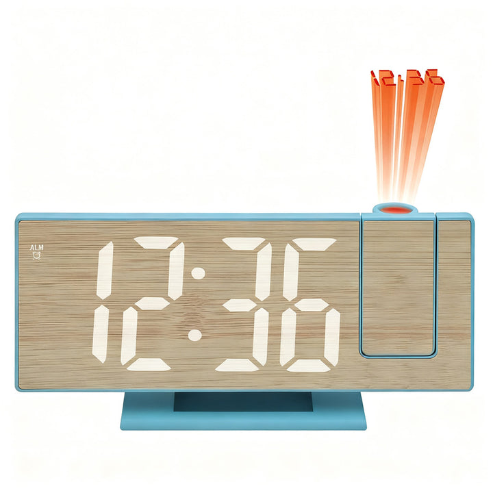 LED projection clock with light sensor