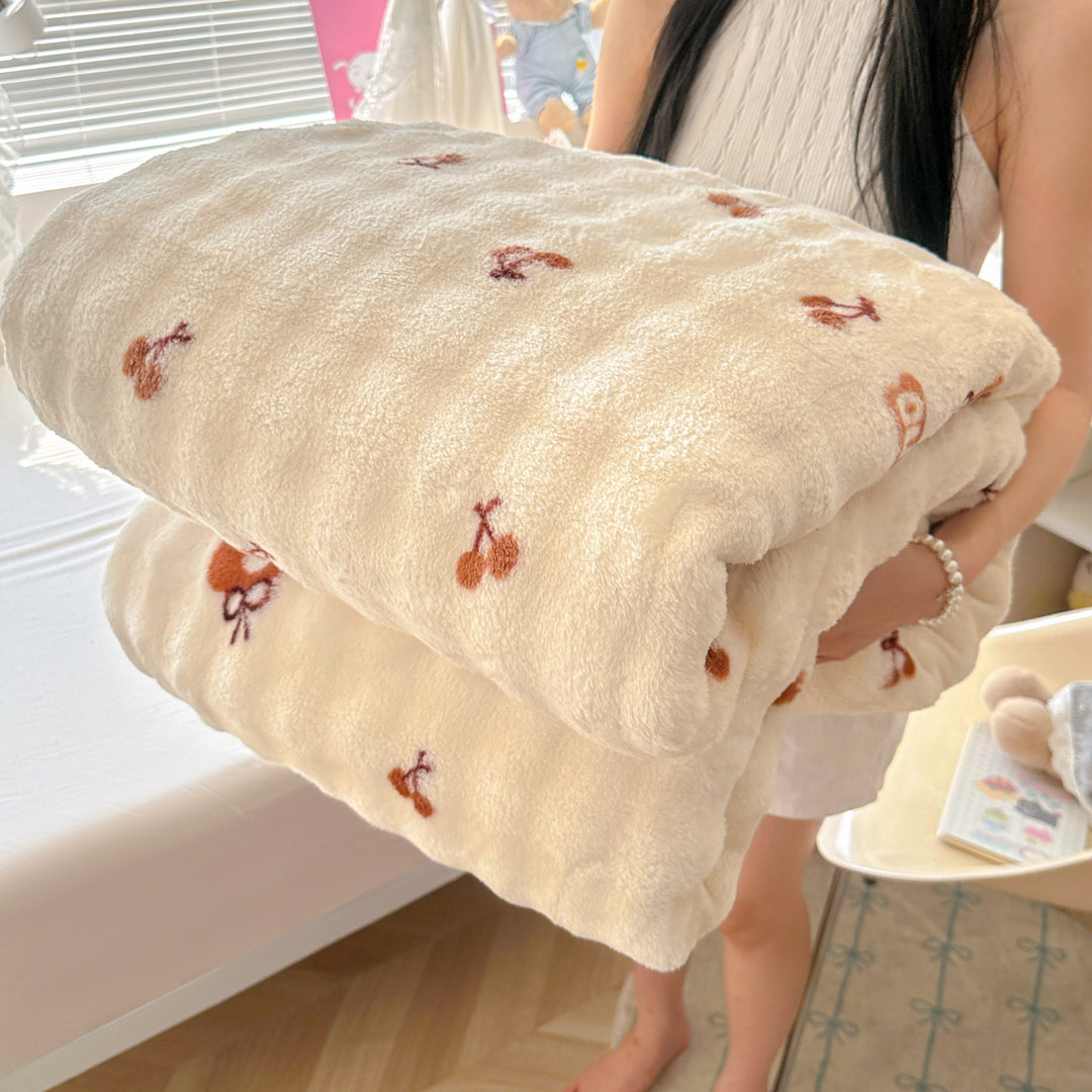 High-quality rabbit fur wool blanket, year-round