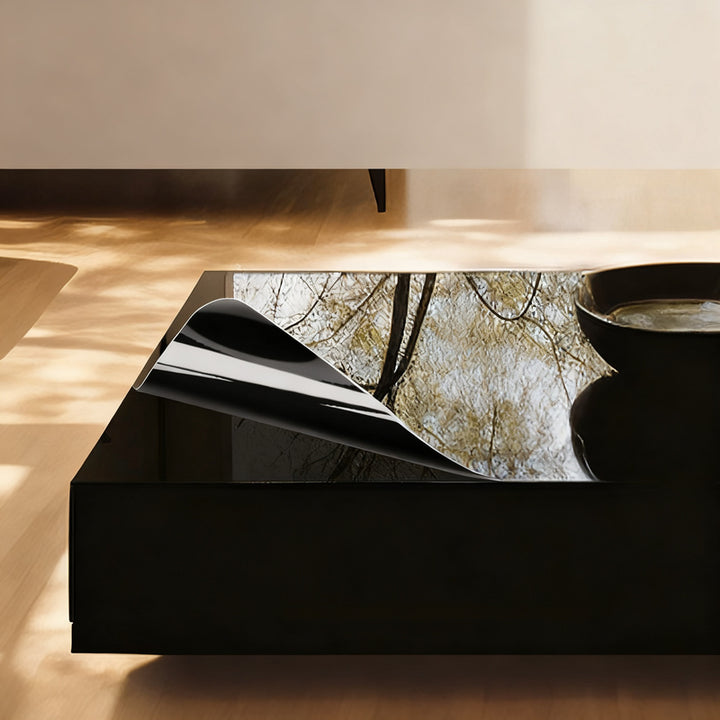 Transparent protective foil for tables and furniture