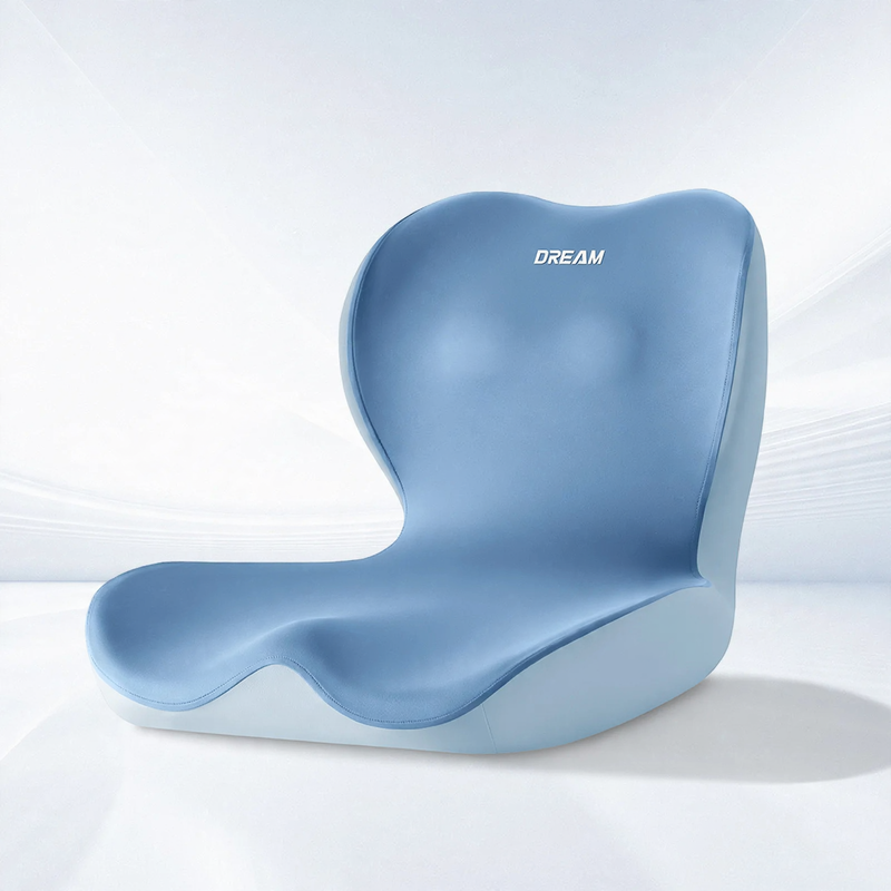 Office chair seat cushion with backrest