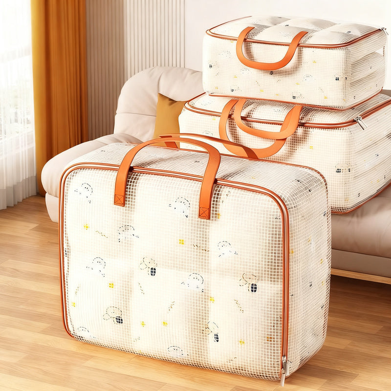 Storage bag for duvets and clothing