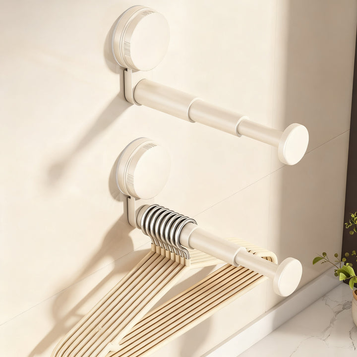 Extendable clothes rail, ABS, wall-mounted