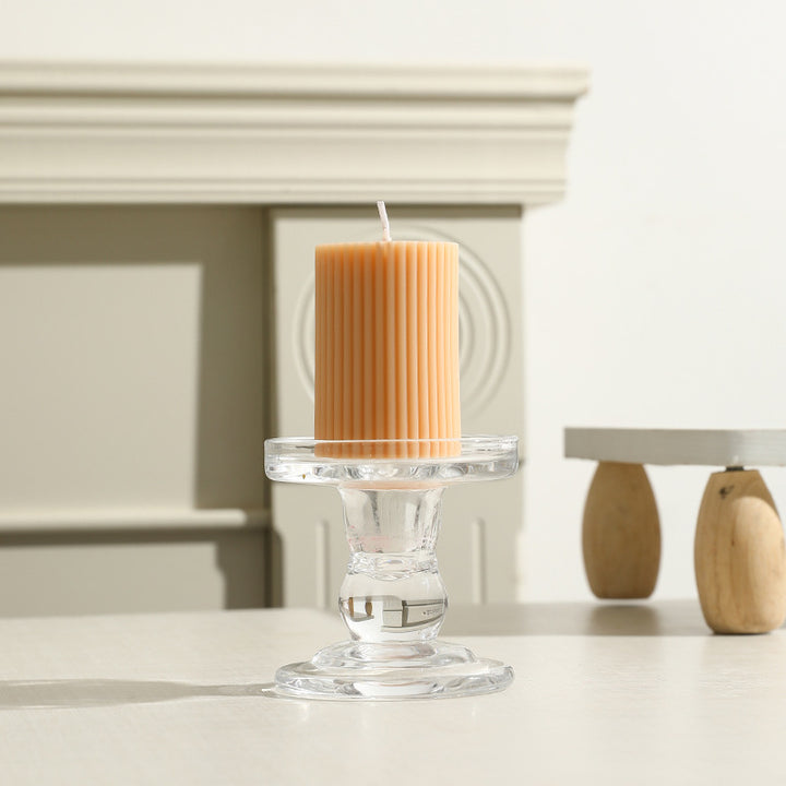 Scented candle with gear design, cylindrical