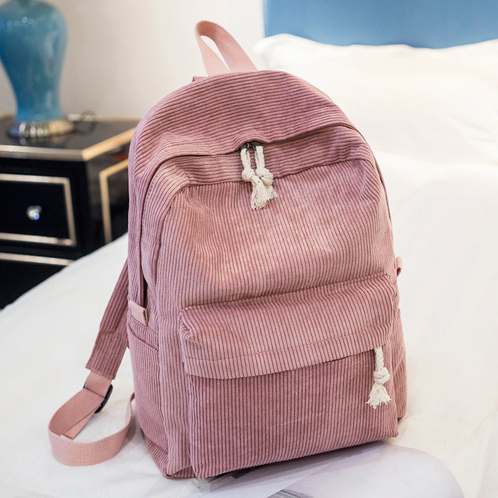 Corduroy backpack, 20–35 L, warming