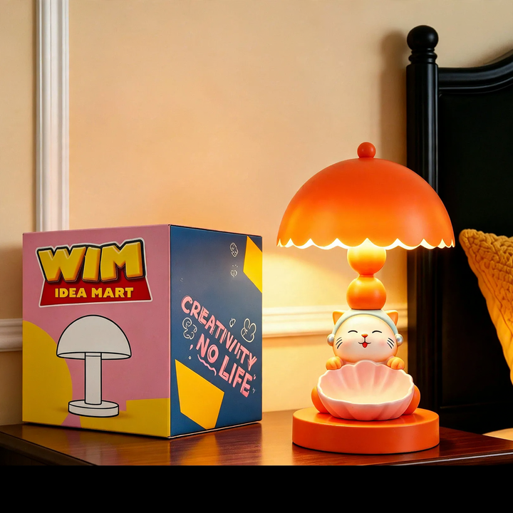 Lucky Cat Night Light with Storage Compartment