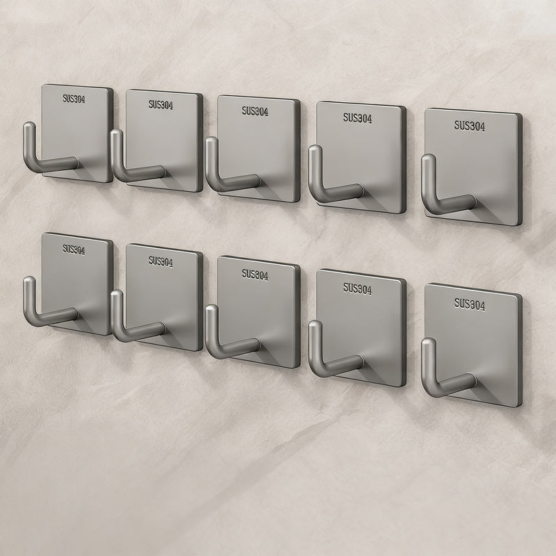 Stainless steel adhesive hooks with strong hold