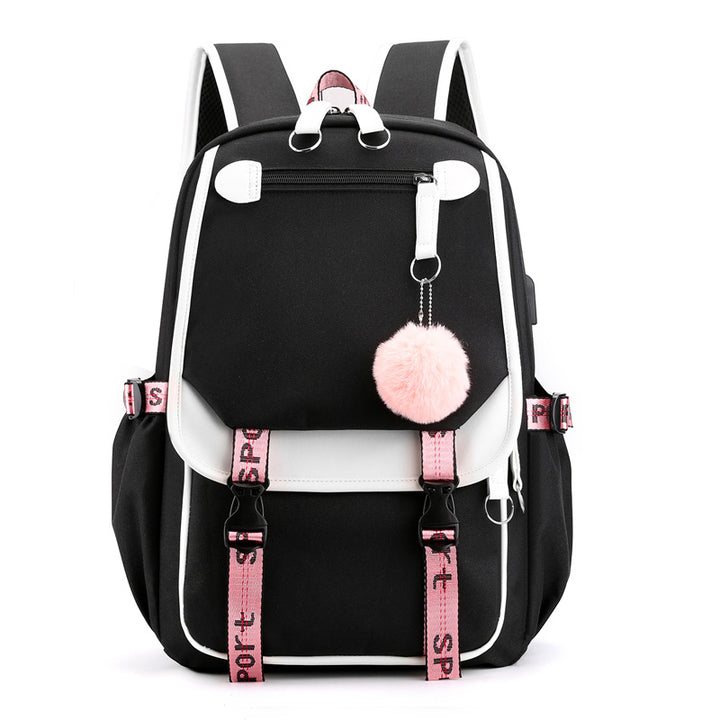 Denim backpack, large capacity