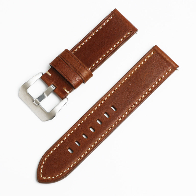 Vintage leather watch strap made of cowhide