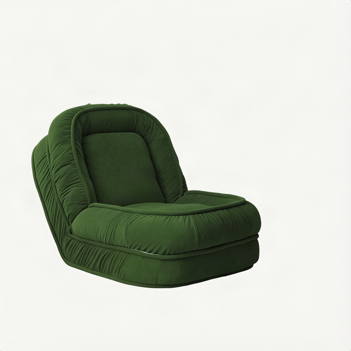 Cord fabric folding sofa, single seat