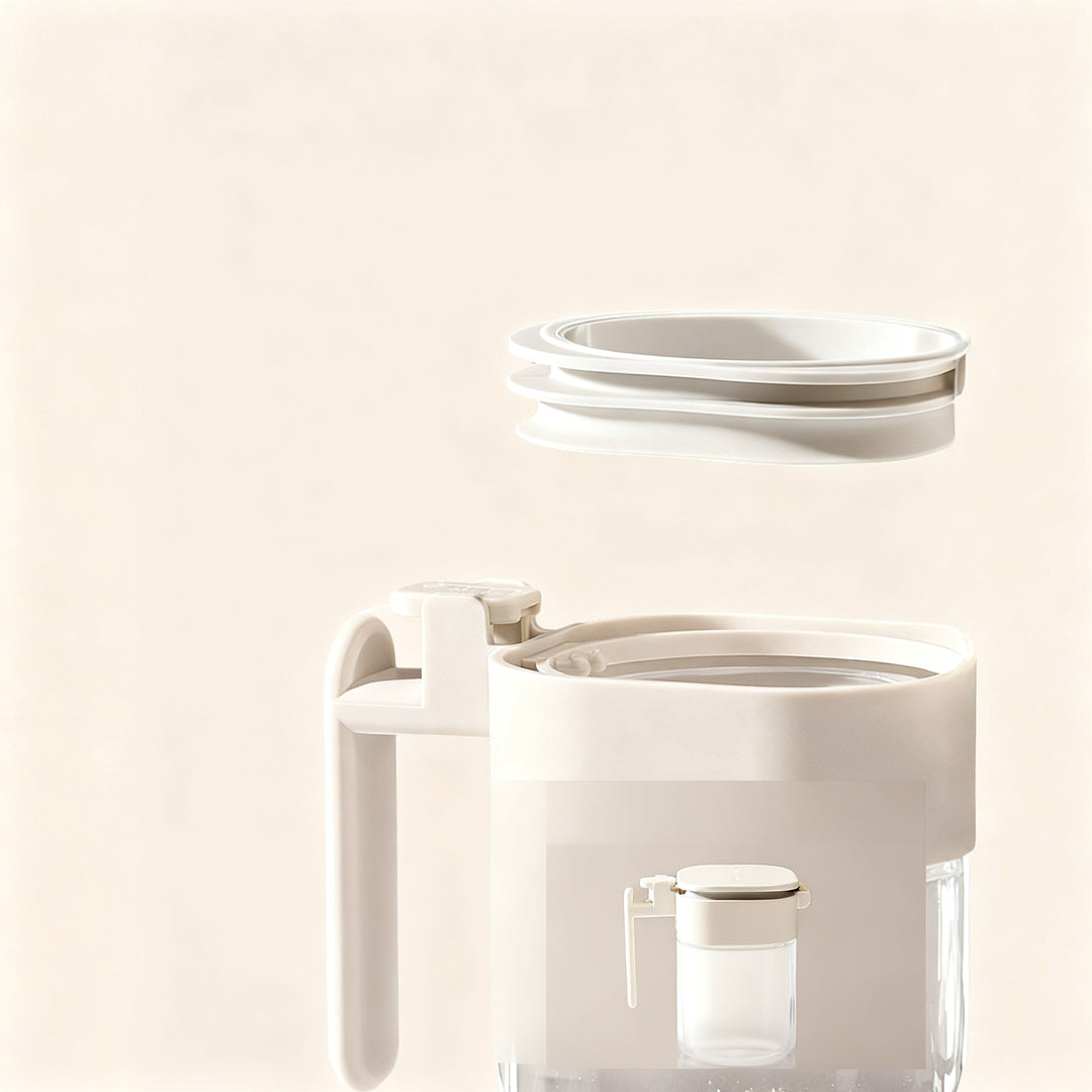 Spice jar with spoon, glass, airtight