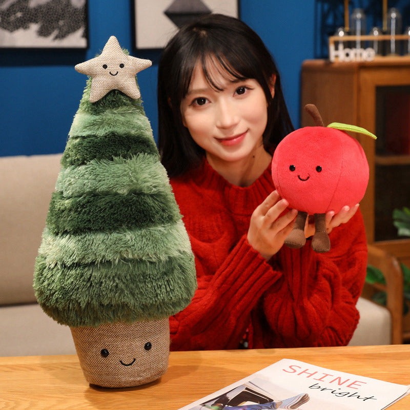 Christmas plush figure, apple design