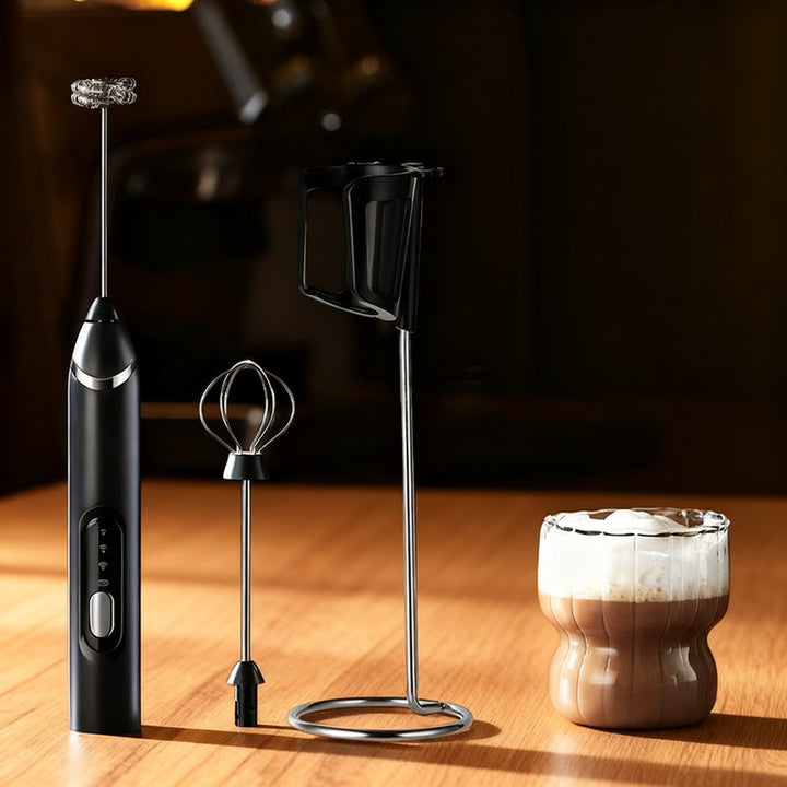 Electric milk frother, USB-C, multiple functions