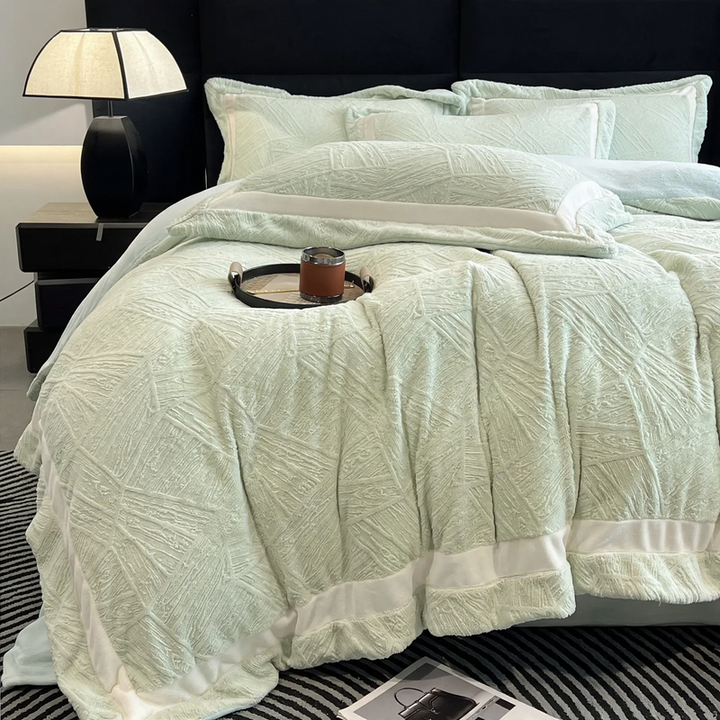 Flannel bed linen set, 4-piece, winter