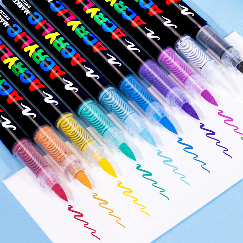 Acrylic Marker Set, 12–168 Colors, Pre-filled