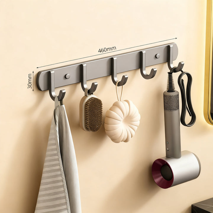 Strong aluminum wall hooks with adhesive pads