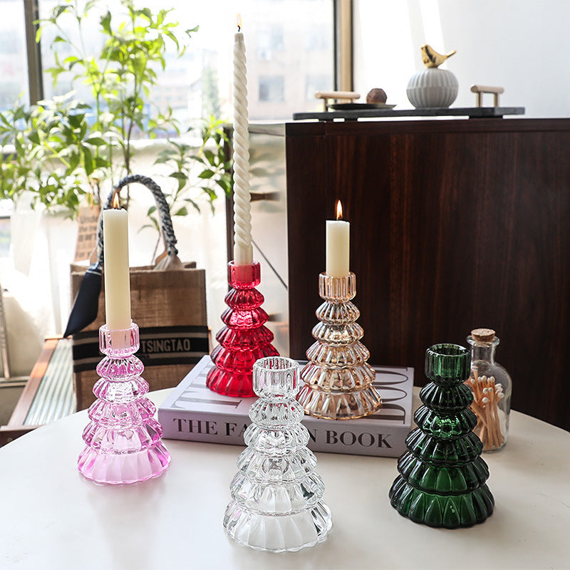 European glass table chandelier in Christmas tree shape