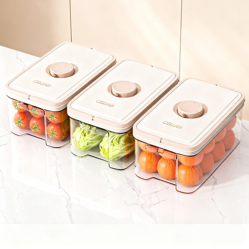 Refrigerator storage box with micro vacuum, 3.6 L