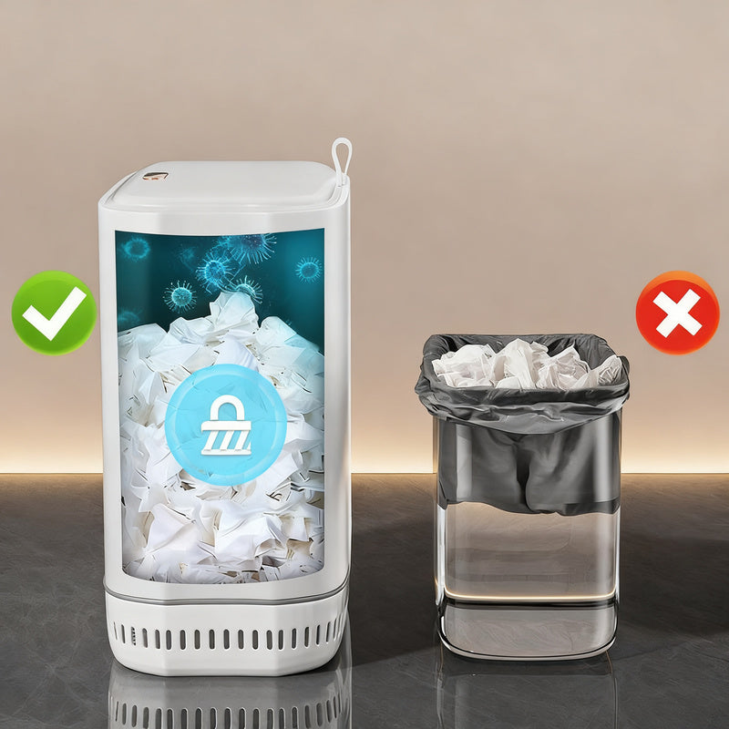 Plastic waste container, narrow, 12 L