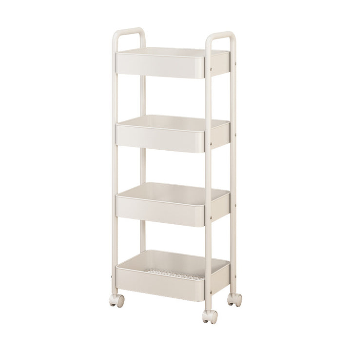 Rolling cart for kitchen, carbon steel, 3–4 levels