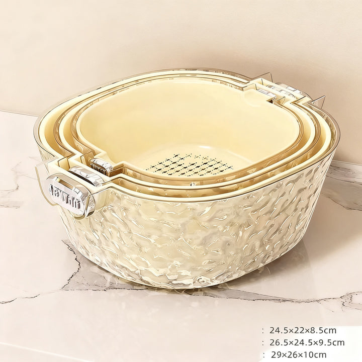 Double-layer strainer, plastic, 6–8 pieces