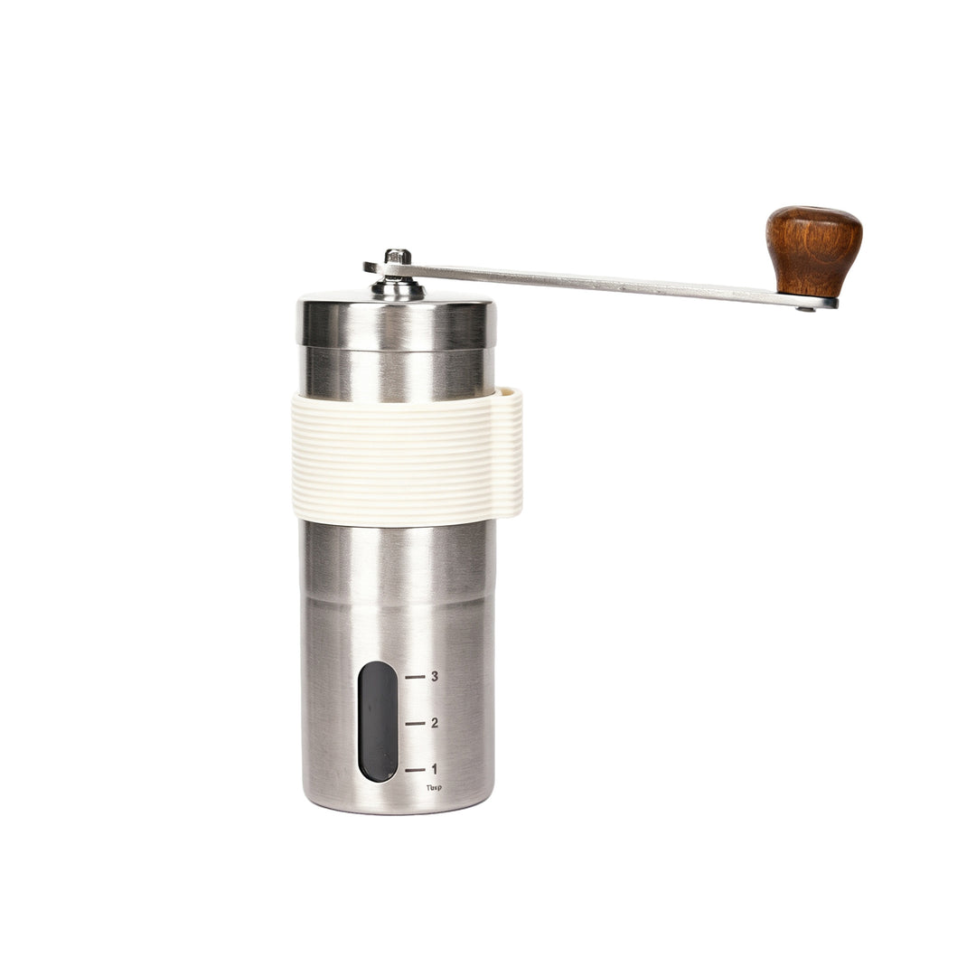 Hand coffee grinder made of stainless steel with ceramic grinding mechanism