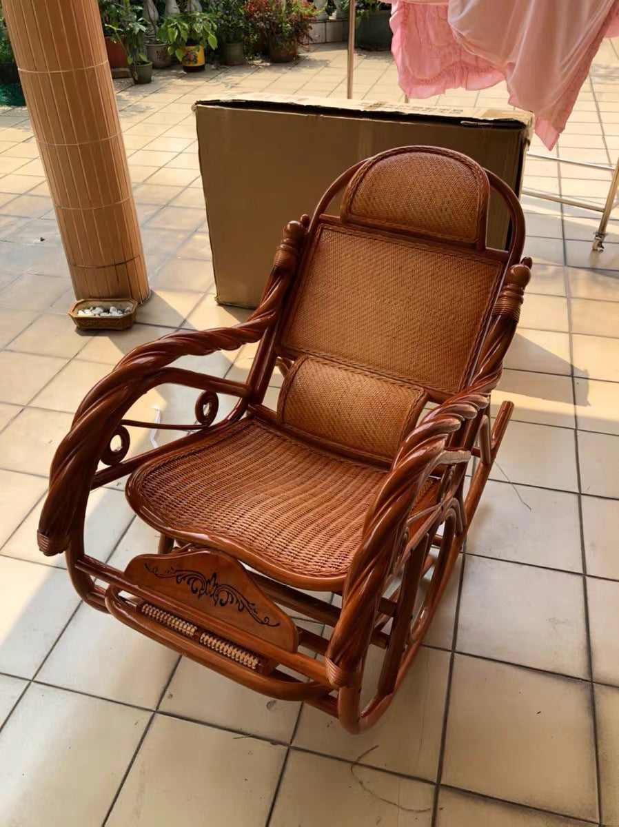 Rattan rocking chair, country style