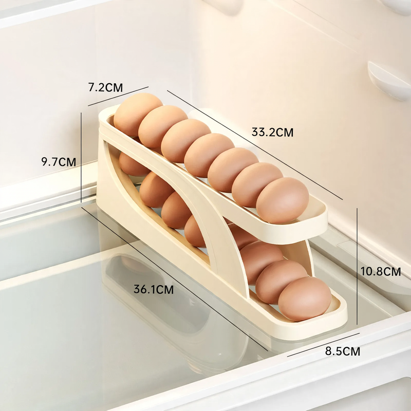 Egg box for refrigerator with rolling mechanism
