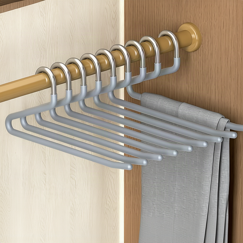 Stainless steel pant hangers, non-slip