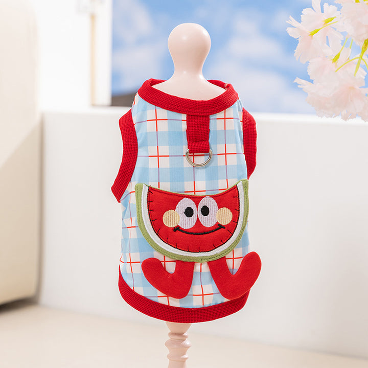 Sleeveless summer vest for small dogs and cats