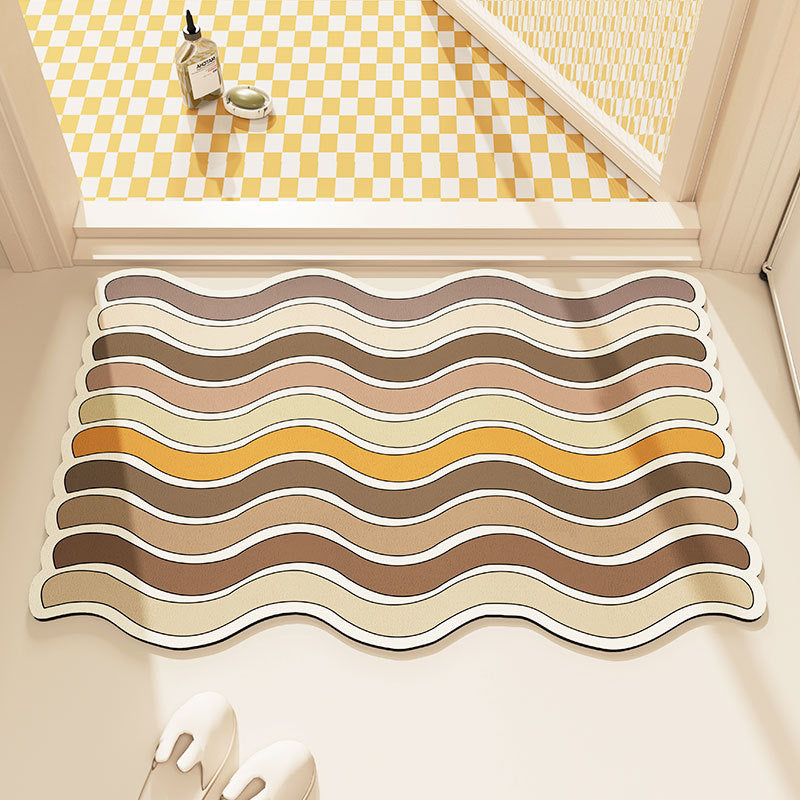 Rainbow bathroom mat, absorbent