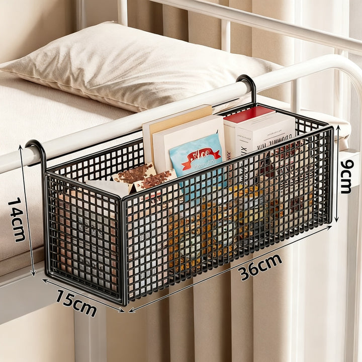 Bed shelf for hanging, steel mesh