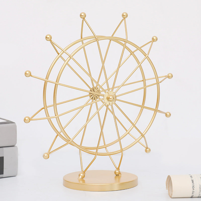 Rotatable giant wheel model, iron, European style
