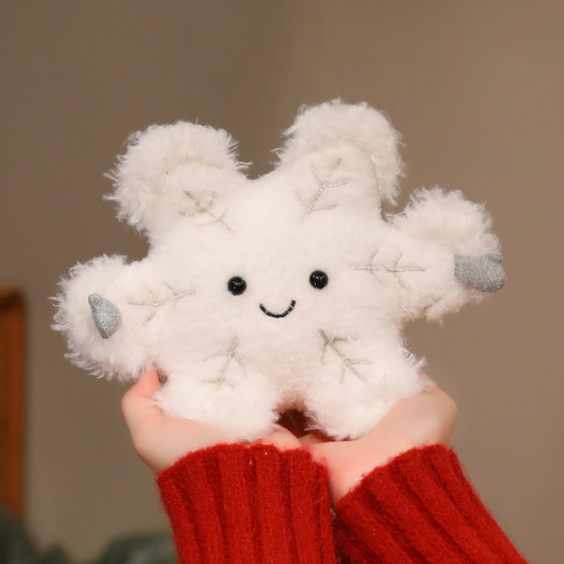 Christmas plush toys, Christmas tree, and snowflake