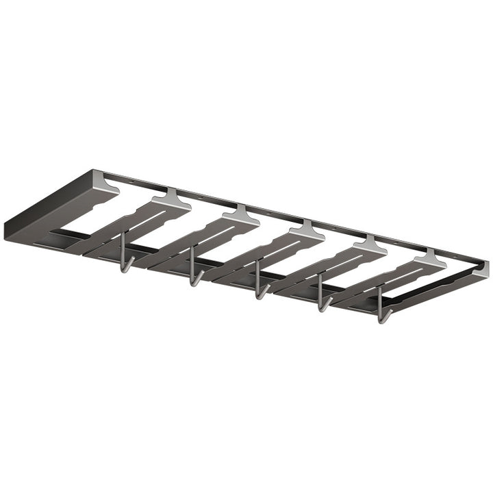 Stainless steel wine glass rack for hanging, 6–12 glasses