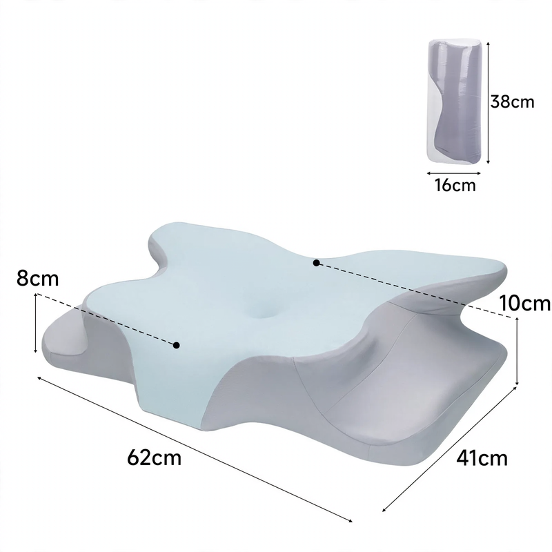 Butterfly-shaped neck support pillow made of memory foam