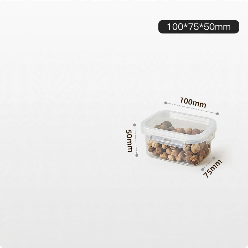 Plastic storage boxes, 200–900 ml