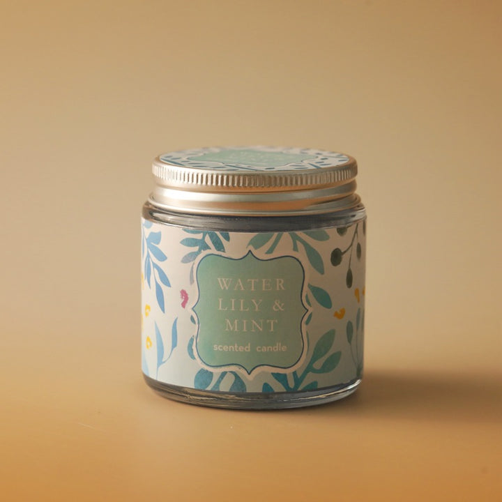 Scented candle made of soy wax, glass cup