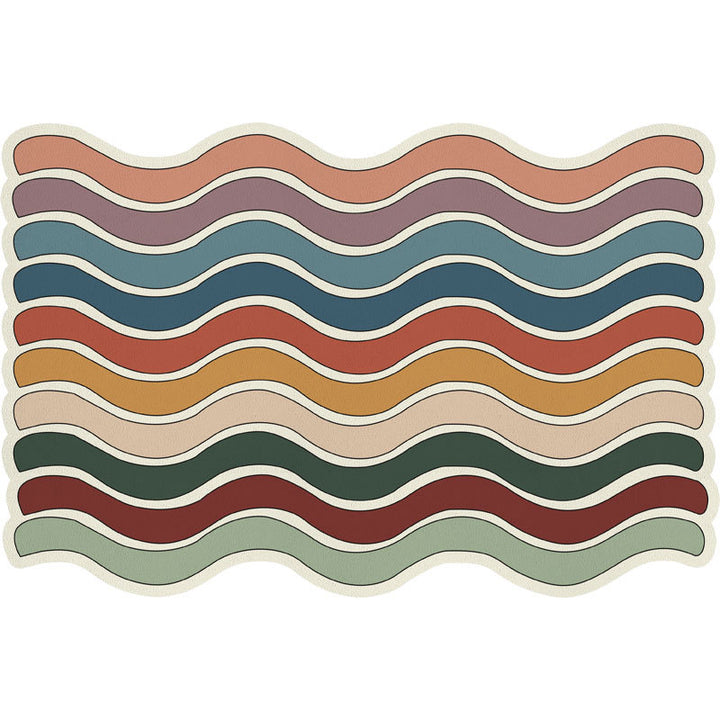 Rainbow bathroom mat, absorbent