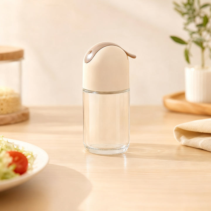 Glass spice shaker with push button, 100 ml