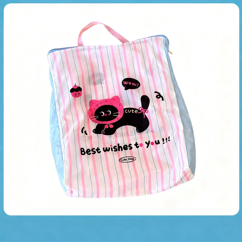 Laundry bag with handle, polyester