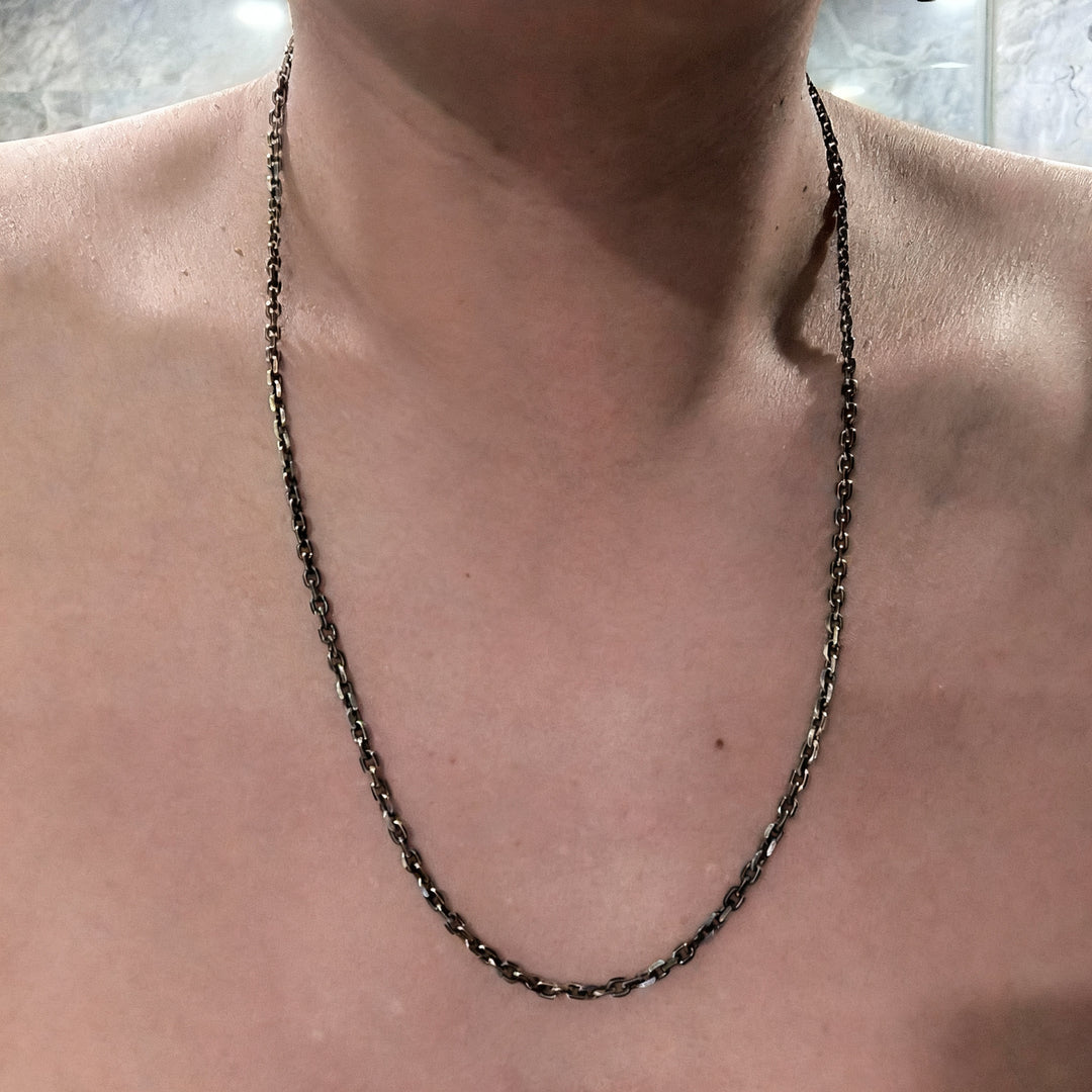 Cross necklace, silver-plated