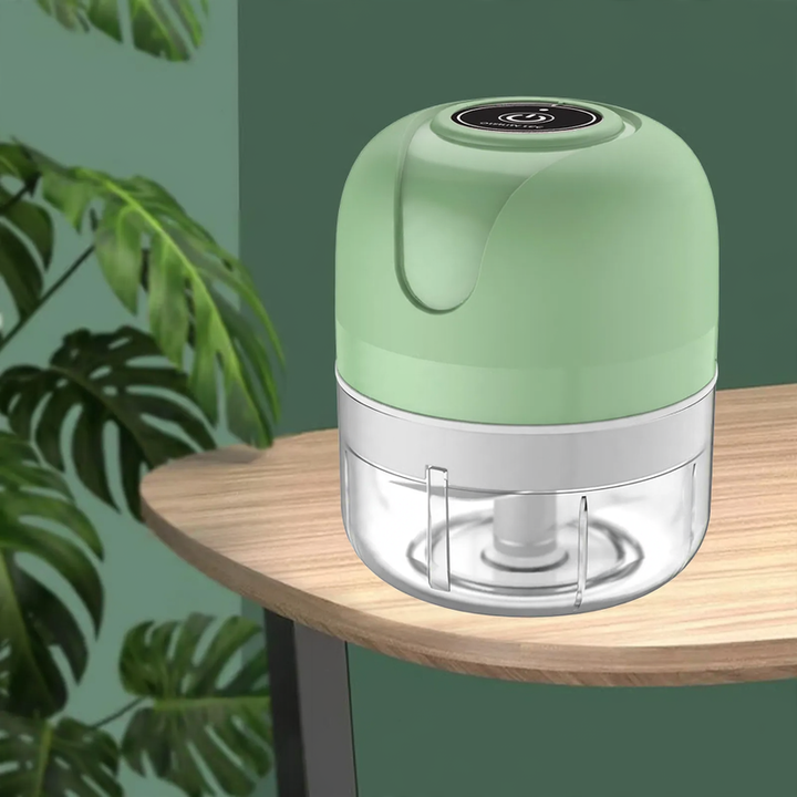 Electric garlic chopper, portable