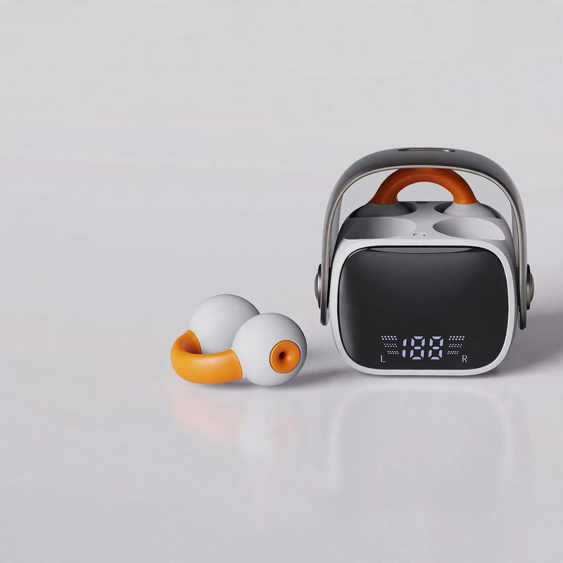 Clip-on earbuds with noise cancellation