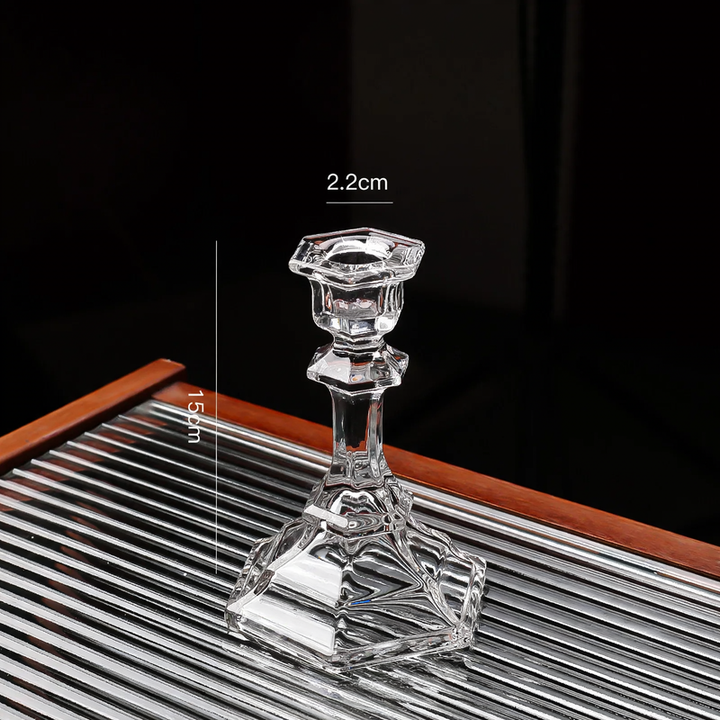 Glass candle holder in Nordic design
